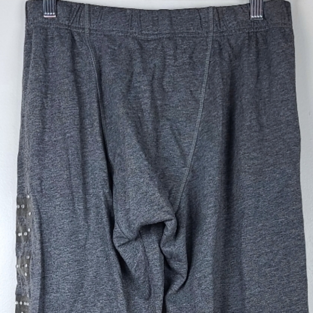 Vtg Y2K 2000 VS Pink 1986 University Gray Rhinestone Loungepants Sweatpants XS - Picture 5 of 16